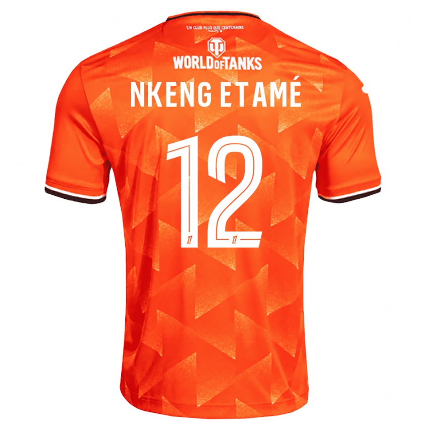 גברים Shaï Nkeng Etamé #12 כתום לבן שחור ג'רזי ביתית 2026/27 חולצה קצרה
