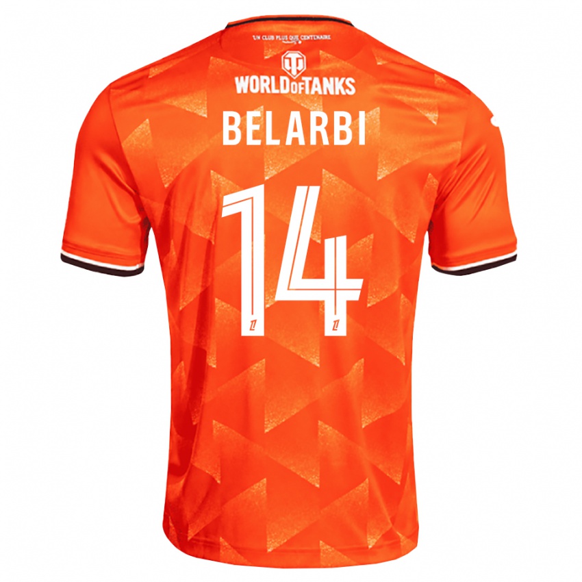 גברים Sohaib Belarbi #14 כתום לבן שחור ג'רזי ביתית 2026/27 חולצה קצרה