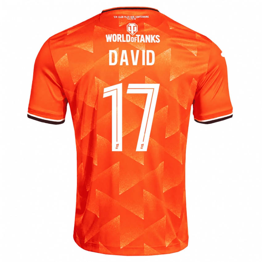 גברים Dune David #17 כתום לבן שחור ג'רזי ביתית 2026/27 חולצה קצרה