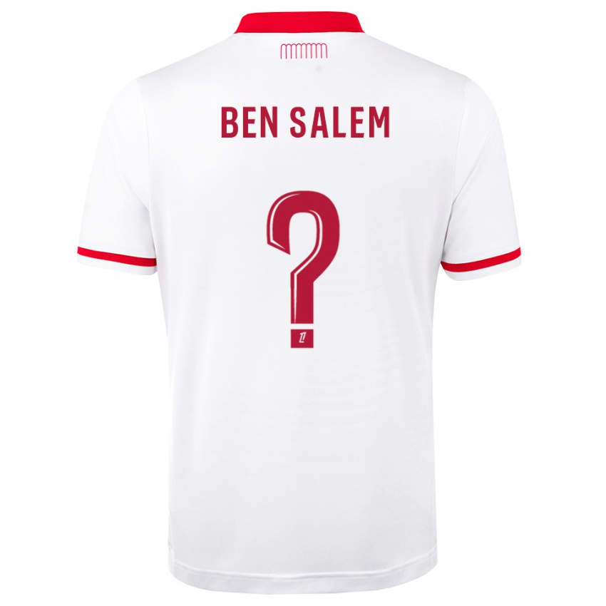 גברים Oualid Ben Salem #0 אדום לבן ג'רזי ביתית 2026/27 חולצה קצרה