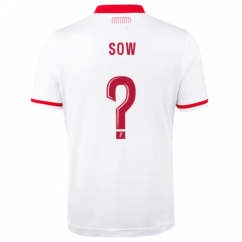 גברים Abdoulaye Sow #0 אדום לבן ג'רזי ביתית 2026/27 חולצה קצרה