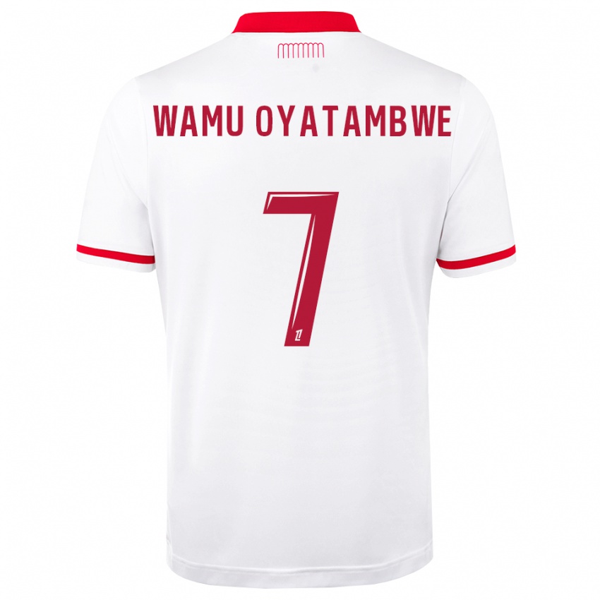 גברים Matthias Wamu Oyatambwe #7 אדום לבן ג'רזי ביתית 2026/27 חולצה קצרה