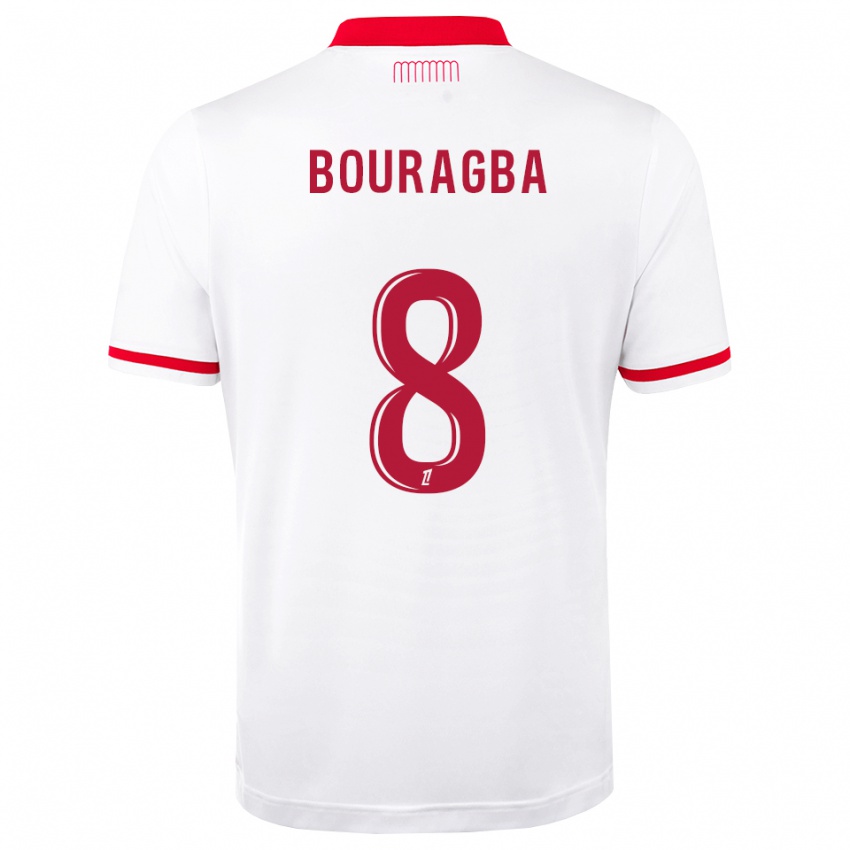 גברים Ouanis Bouragba #8 אדום לבן ג'רזי ביתית 2026/27 חולצה קצרה