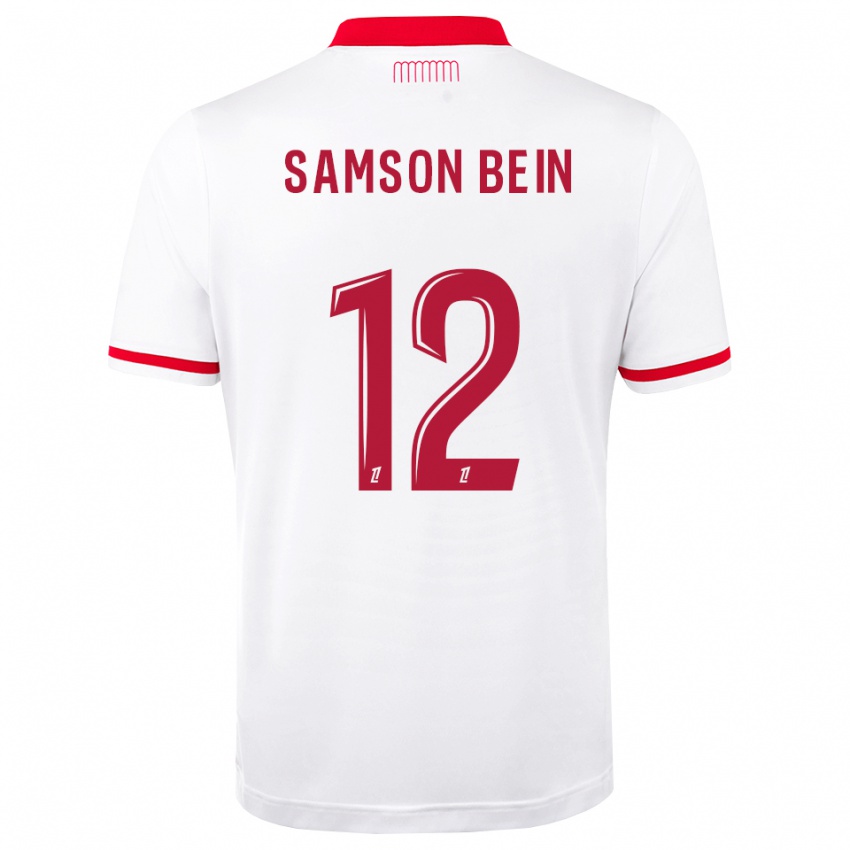 גברים Sirak Samson Bein #12 אדום לבן ג'רזי ביתית 2026/27 חולצה קצרה