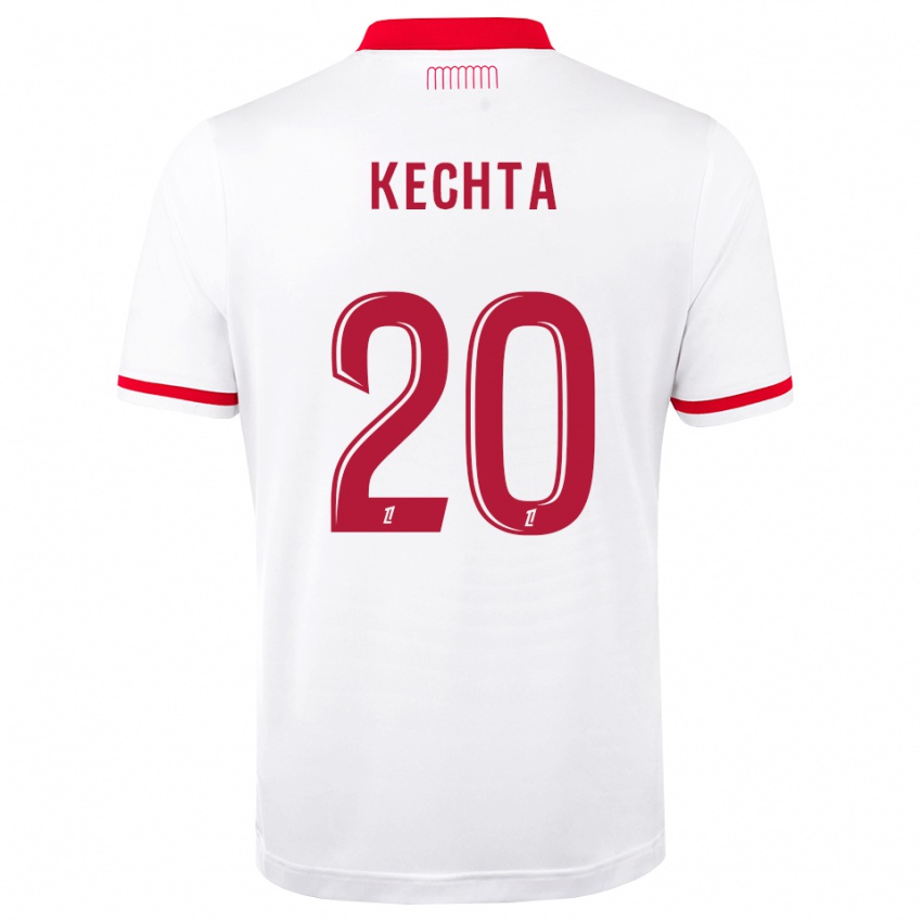 גברים Amine Kechta #20 אדום לבן ג'רזי ביתית 2026/27 חולצה קצרה