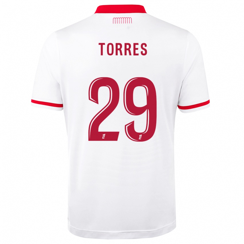 גברים Louis Torres #29 אדום לבן ג'רזי ביתית 2026/27 חולצה קצרה