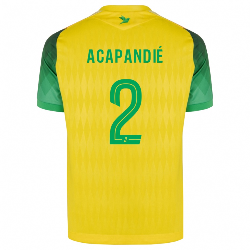 גברים Mathieu Acapandié #2 ירוק צהוב אדום ג'רזי ביתית 2026/27 חולצה קצרה