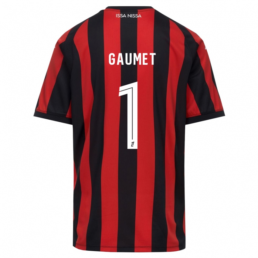גברים Noa Gaumet #1 אדום שחור לבן ג'רזי ביתית 2026/27 חולצה קצרה