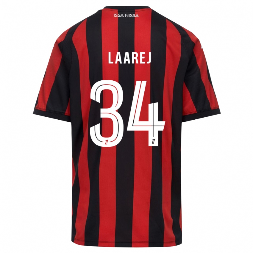 גברים Nassim Laarej #34 אדום שחור לבן ג'רזי ביתית 2026/27 חולצה קצרה
