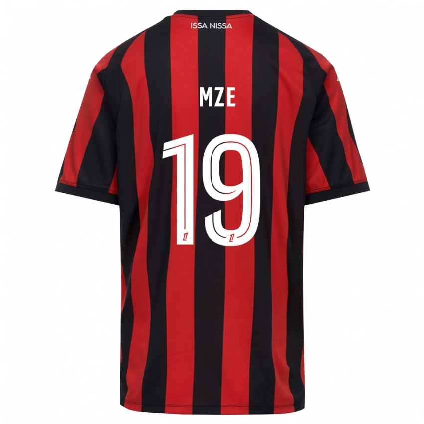 גברים Yrma Mze Issa #19 אדום שחור לבן ג'רזי ביתית 2026/27 חולצה קצרה