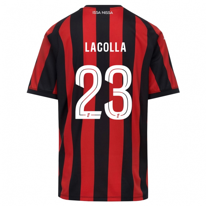 גברים Mellie Lacolla #23 אדום שחור לבן ג'רזי ביתית 2026/27 חולצה קצרה