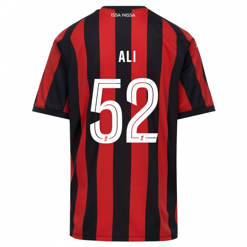גברים Kéfren Ali #52 אדום שחור לבן ג'רזי ביתית 2026/27 חולצה קצרה