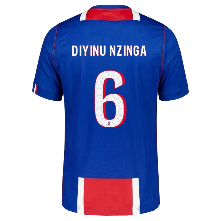 גברים Vainqueur Diyinu Nzinga #6 אדום לבן כחול ג'רזי ביתית 2026/27 חולצה קצרה