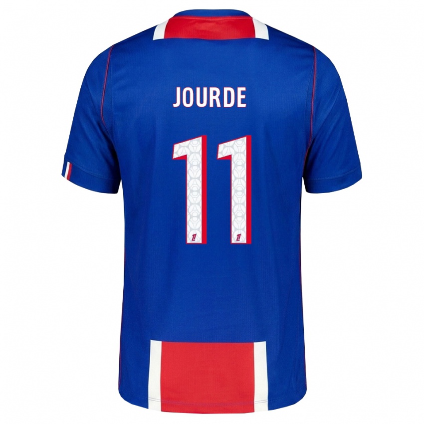 גברים Florianne Jourde #11 אדום לבן כחול ג'רזי ביתית 2026/27 חולצה קצרה