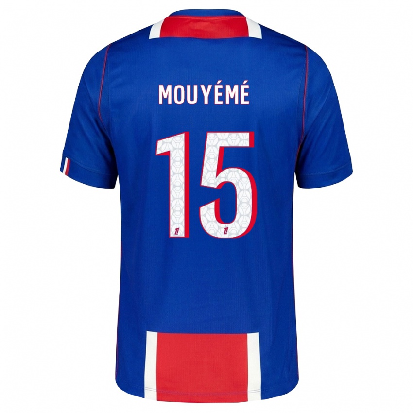 גברים Théo Mouyémé #15 אדום לבן כחול ג'רזי ביתית 2026/27 חולצה קצרה
