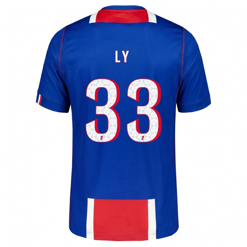 גברים Elijah Ly #33 אדום לבן כחול ג'רזי ביתית 2026/27 חולצה קצרה