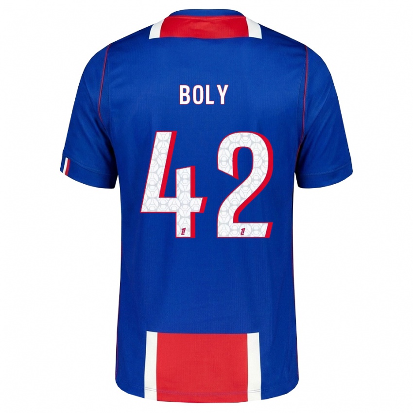 גברים David Boly #42 אדום לבן כחול ג'רזי ביתית 2026/27 חולצה קצרה