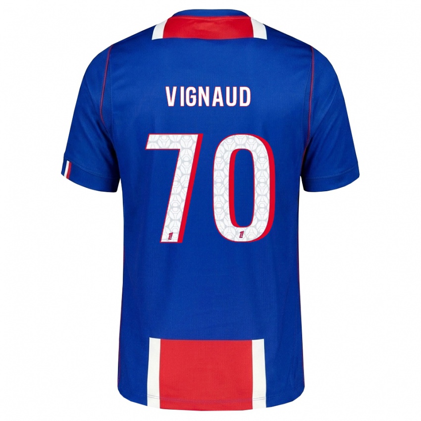 גברים Arthur Vignaud #70 אדום לבן כחול ג'רזי ביתית 2026/27 חולצה קצרה