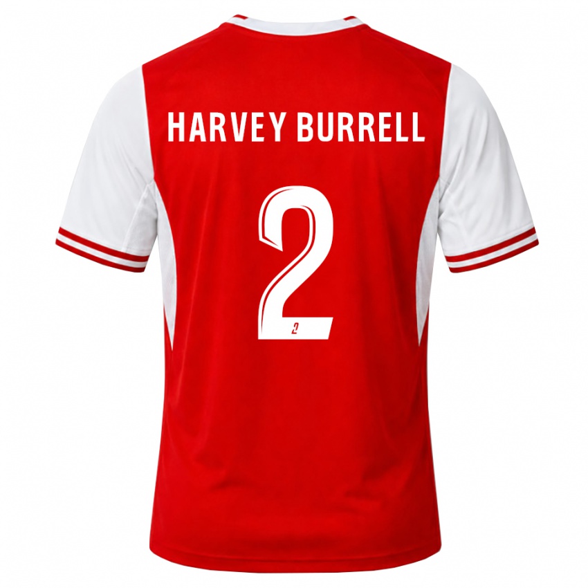 גברים William Harvey Burrell #2 אדום לבן ג'רזי ביתית 2026/27 חולצה קצרה