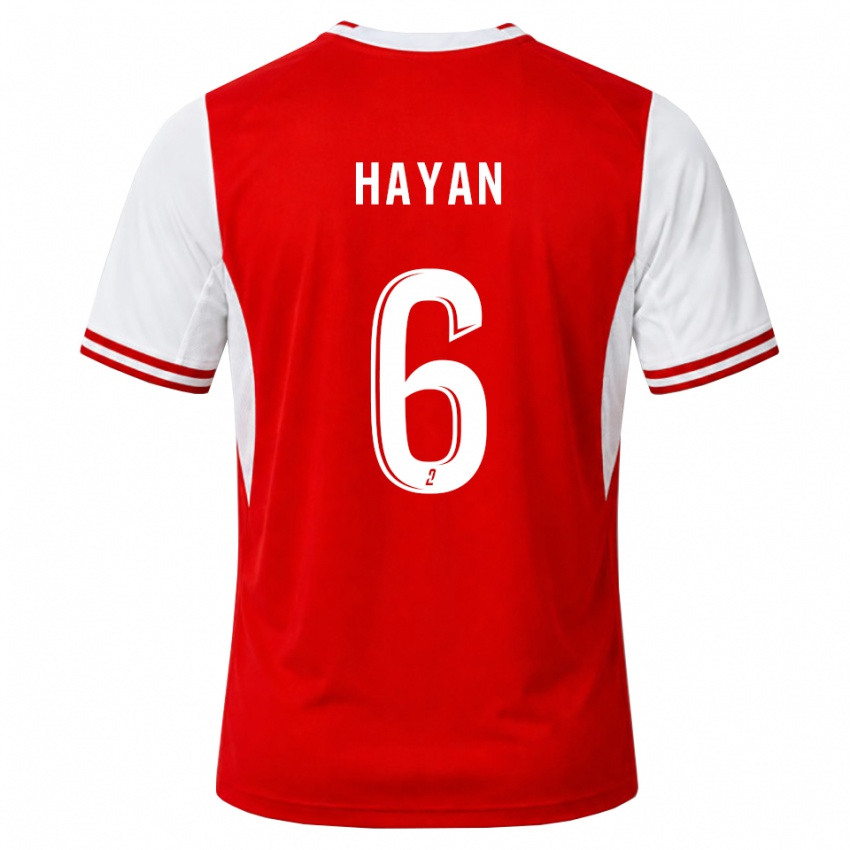 גברים Zahid Hayan #6 אדום לבן ג'רזי ביתית 2026/27 חולצה קצרה