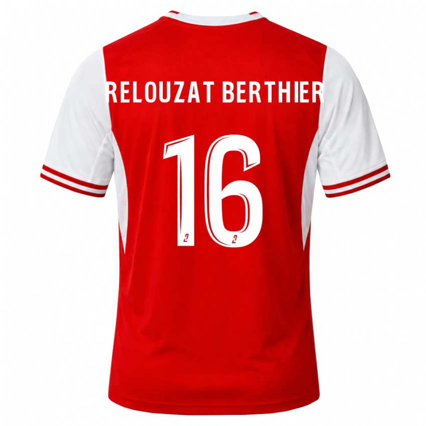 גברים Maxime Relouzat Berthier #16 אדום לבן ג'רזי ביתית 2026/27 חולצה קצרה