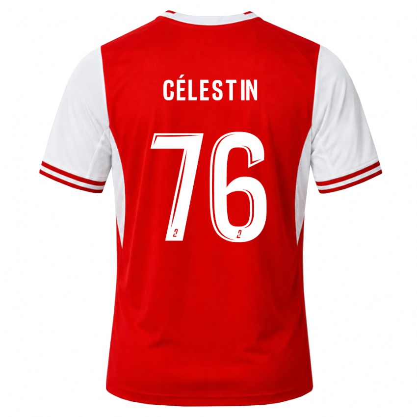גברים Jean-Philippe Célestin #76 אדום לבן ג'רזי ביתית 2026/27 חולצה קצרה