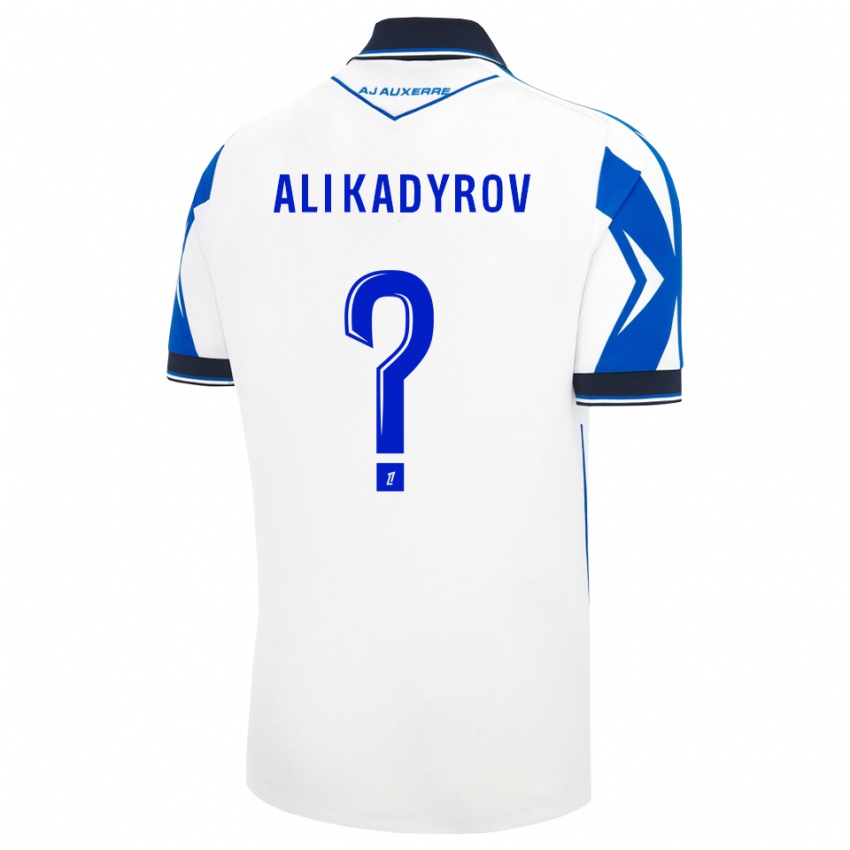 גברים Tourpal Ali Kadyrov #0 שחור לבן כחול ג'רזי ביתית 2026/27 חולצה קצרה