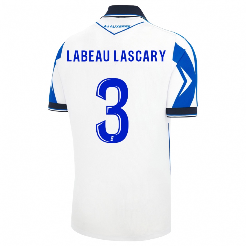 גברים Rémy Labeau Lascary #3 שחור לבן כחול ג'רזי ביתית 2026/27 חולצה קצרה