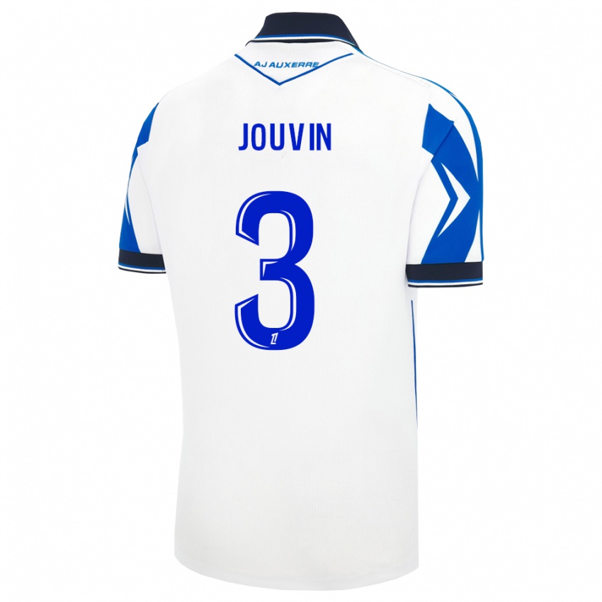 גברים Maxence Jouvin #3 שחור לבן כחול ג'רזי ביתית 2026/27 חולצה קצרה