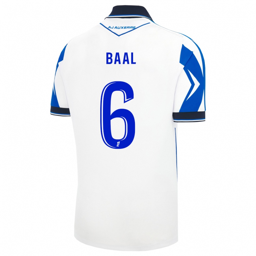 גברים Ousmane Baal #6 שחור לבן כחול ג'רזי ביתית 2026/27 חולצה קצרה