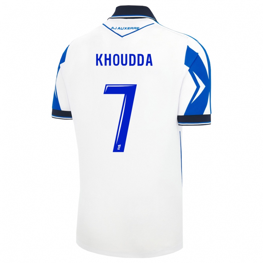 גברים Youssef Khoudda #7 שחור לבן כחול ג'רזי ביתית 2026/27 חולצה קצרה