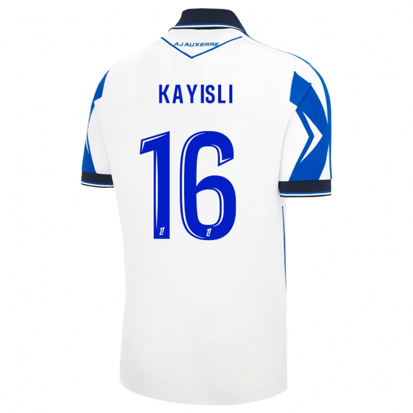 גברים Mehmet Kayisli #16 שחור לבן כחול ג'רזי ביתית 2026/27 חולצה קצרה