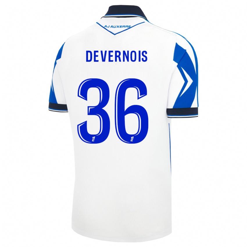 גברים Tidiane Devernois #36 שחור לבן כחול ג'רזי ביתית 2026/27 חולצה קצרה