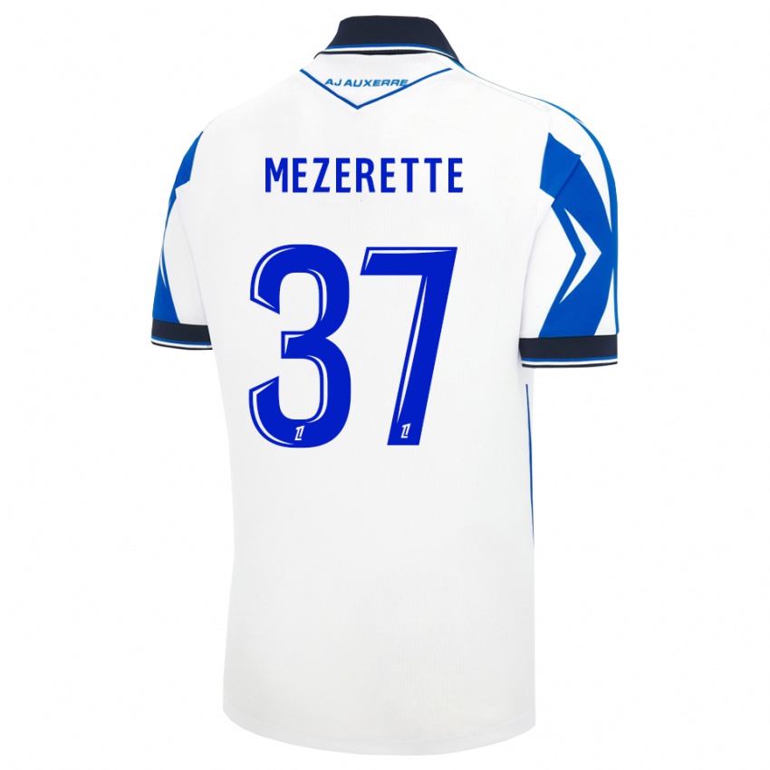 גברים Louis Mezerette #37 שחור לבן כחול ג'רזי ביתית 2026/27 חולצה קצרה