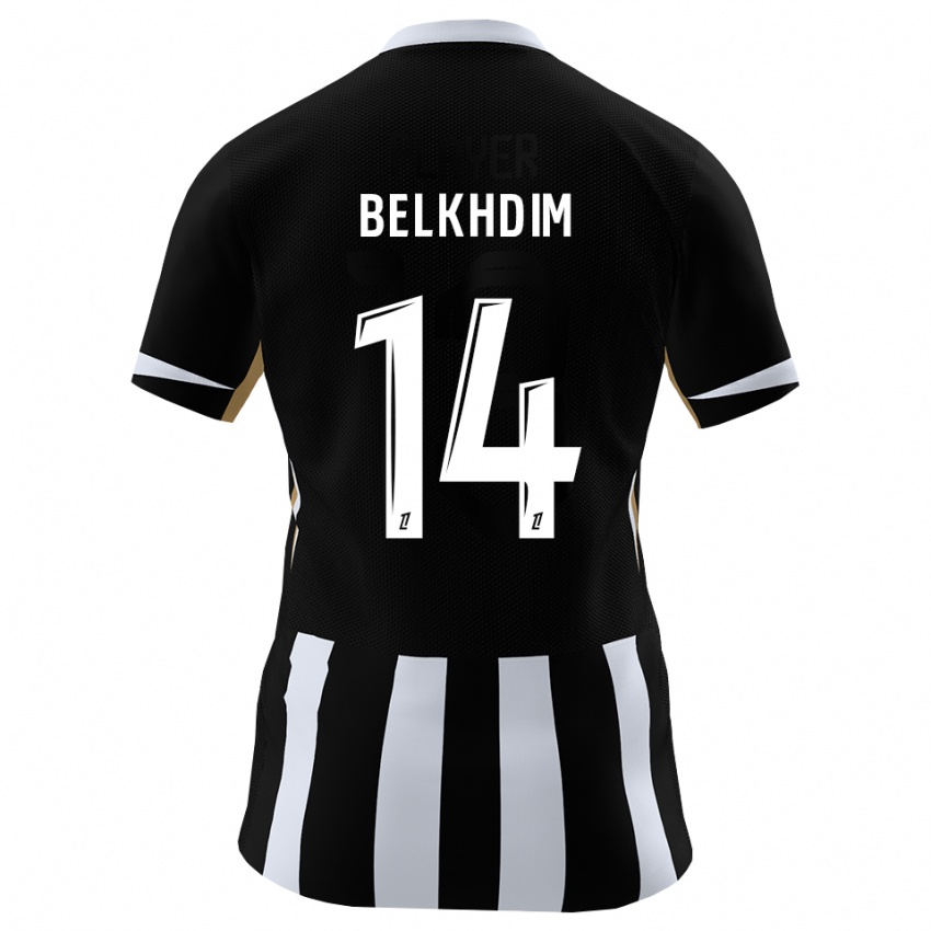 גברים Yassin Belkhdim #14 שחור כחול ג'רזי ביתית 2026/27 חולצה קצרה