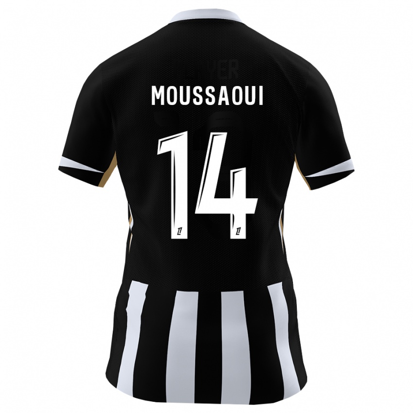 גברים Amine Moussaoui #14 שחור כחול ג'רזי ביתית 2026/27 חולצה קצרה