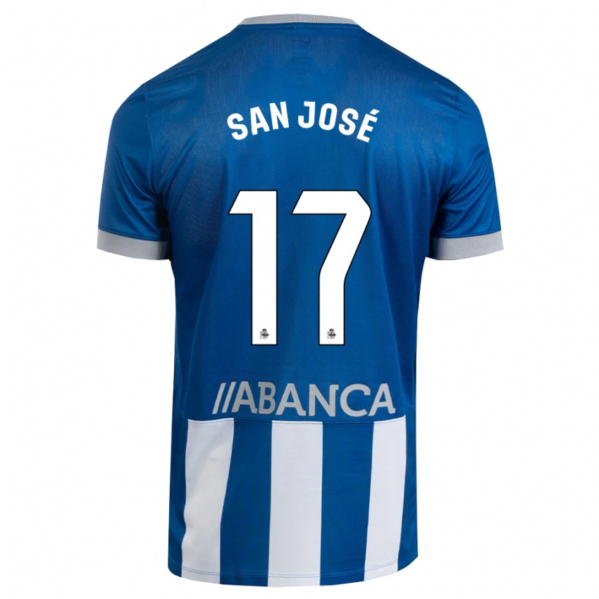 גברים Koke San José #17 כחול אפור לבן ג'רזי ביתית 2026/27 חולצה קצרה