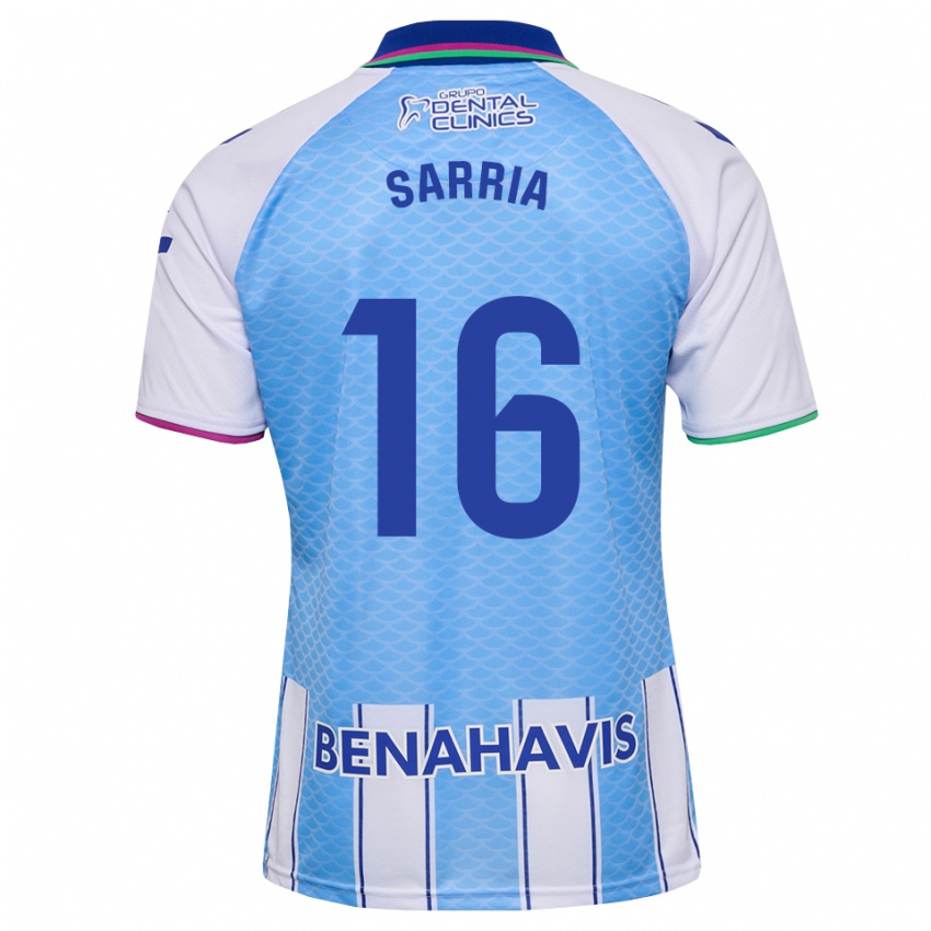גברים Cristian Sarria #16 כחול שמיים עמוק לבן ג'רזי ביתית 2026/27 חולצה קצרה