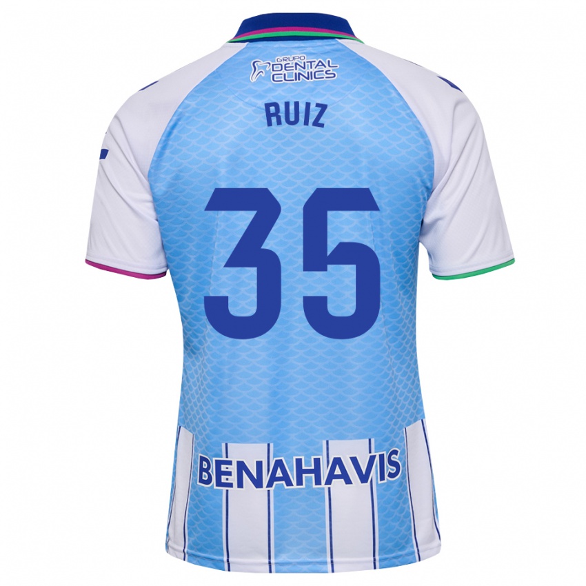 גברים Jorge Ruiz #35 כחול שמיים עמוק לבן ג'רזי ביתית 2026/27 חולצה קצרה