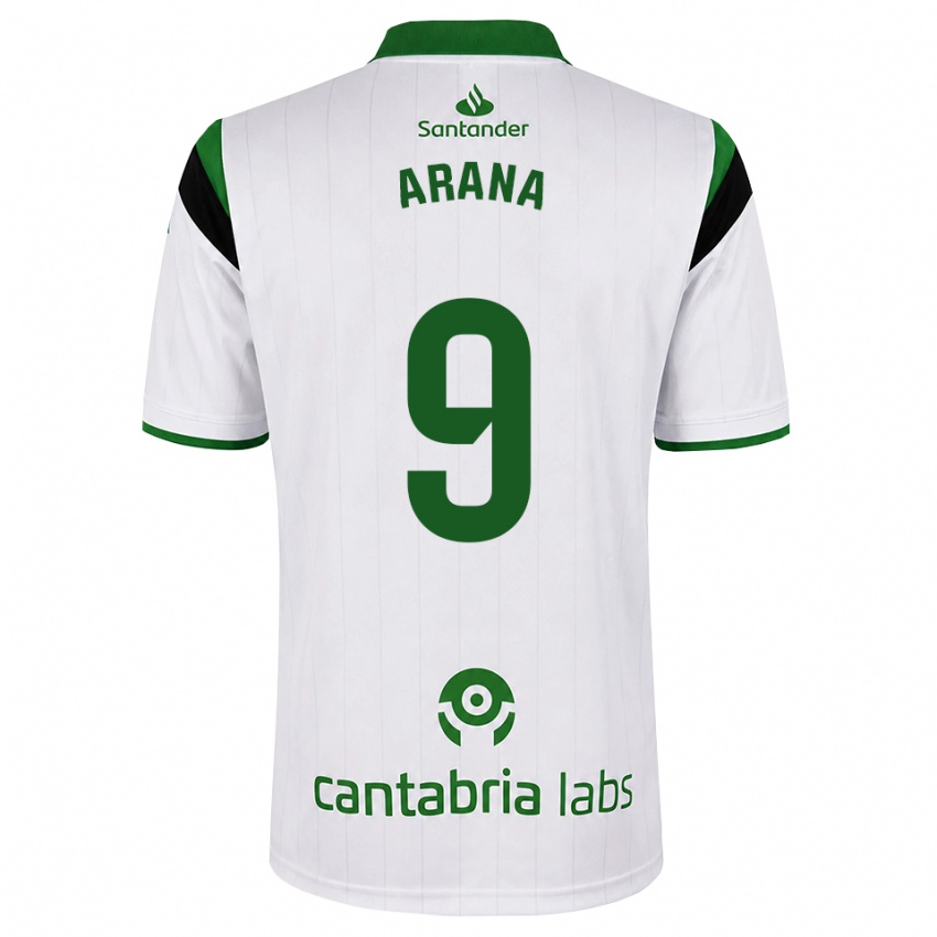 גברים Juan Carlos Arana #9 לבן ירוק שחור ג'רזי ביתית 2026/27 חולצה קצרה גברים Juan Carlos Arana #9 לבן ירוק שחור ג'רזי ביתית 2026/27 חולצה קצרה