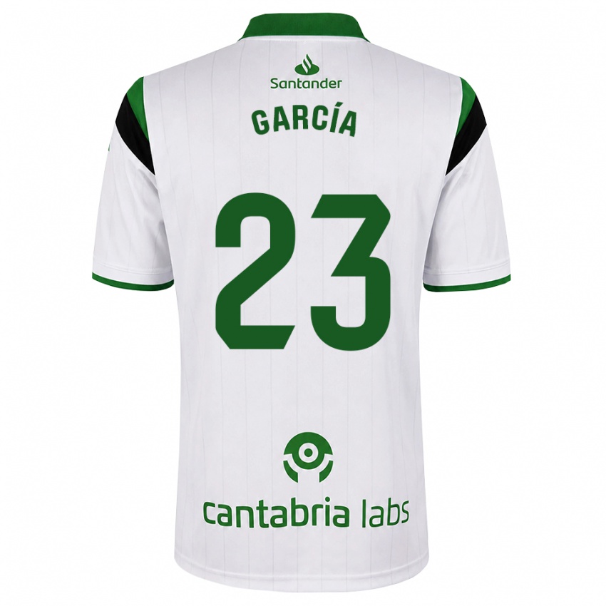 גברים Mario García #23 לבן ירוק שחור ג'רזי ביתית 2026/27 חולצה קצרה