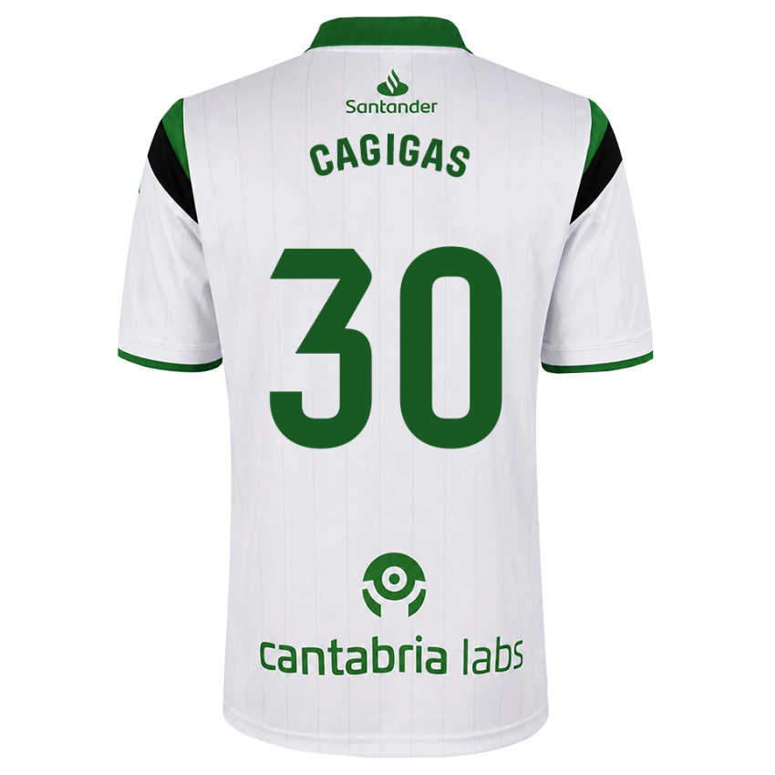 גברים Iván Cagigas #30 לבן ירוק שחור ג'רזי ביתית 2026/27 חולצה קצרה