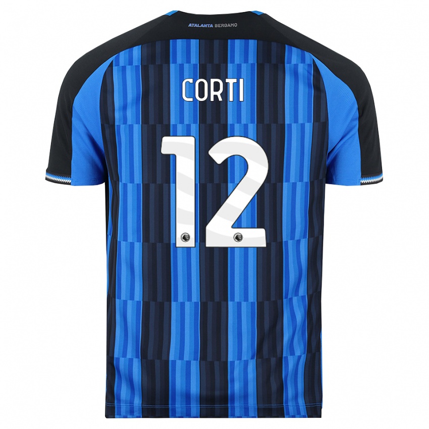 גברים Edoardo Corti #12 כחול שחור אדום ג'רזי ביתית 2026/27 חולצה קצרה