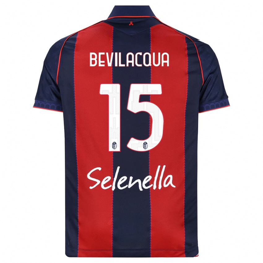 גברים Vincenzo Bevilacqua #15 כחול מלכותי אדום לבן ג'רזי ביתית 2026/27 חולצה קצרה