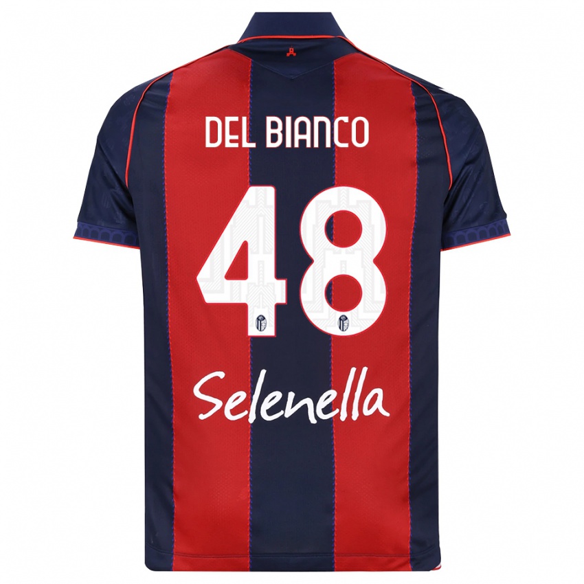 גברים Riccardo Del Bianco #48 כחול מלכותי אדום לבן ג'רזי ביתית 2026/27 חולצה קצרה