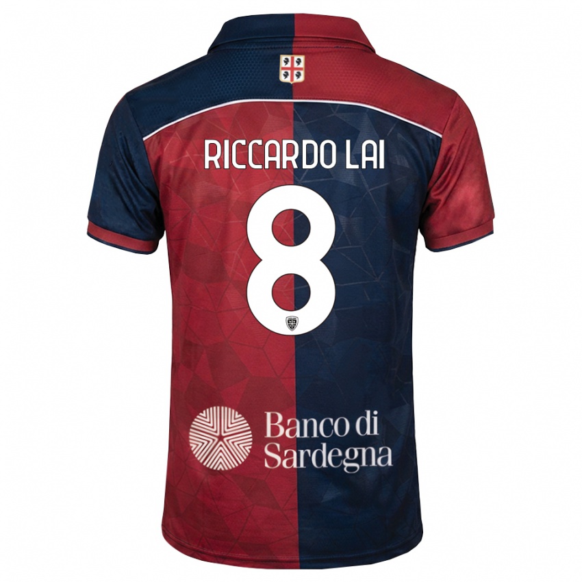 גברים Riccardo Lai #8 בורדו כחול מלכותי ג'רזי ביתית 2026/27 חולצה קצרה