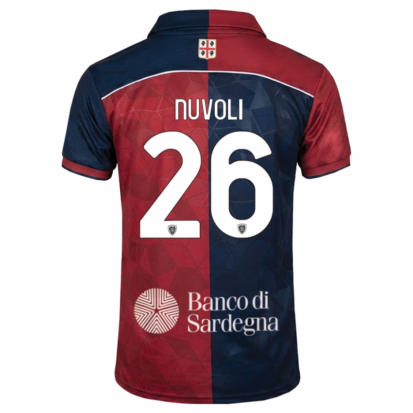 גברים Matteo Nuvoli #26 בורדו כחול מלכותי ג'רזי ביתית 2026/27 חולצה קצרה