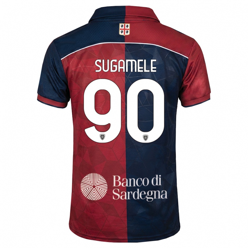 גברים Alessandro Sugamele #90 בורדו כחול מלכותי ג'רזי ביתית 2026/27 חולצה קצרה