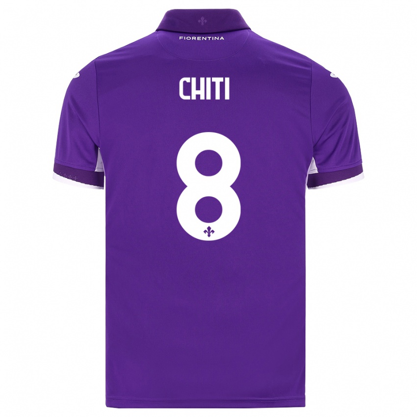 גברים Alessio Chiti #8 סגול לבן ורוד ג'רזי ביתית 2026/27 חולצה קצרה
