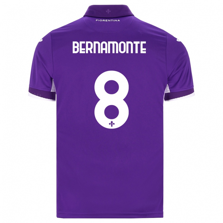 גברים Lorenzo Bernamonte #8 סגול לבן ורוד ג'רזי ביתית 2026/27 חולצה קצרה